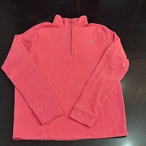 Vineyard Vines Kids Red Half-Zip Sweatshirt (Size: XL)